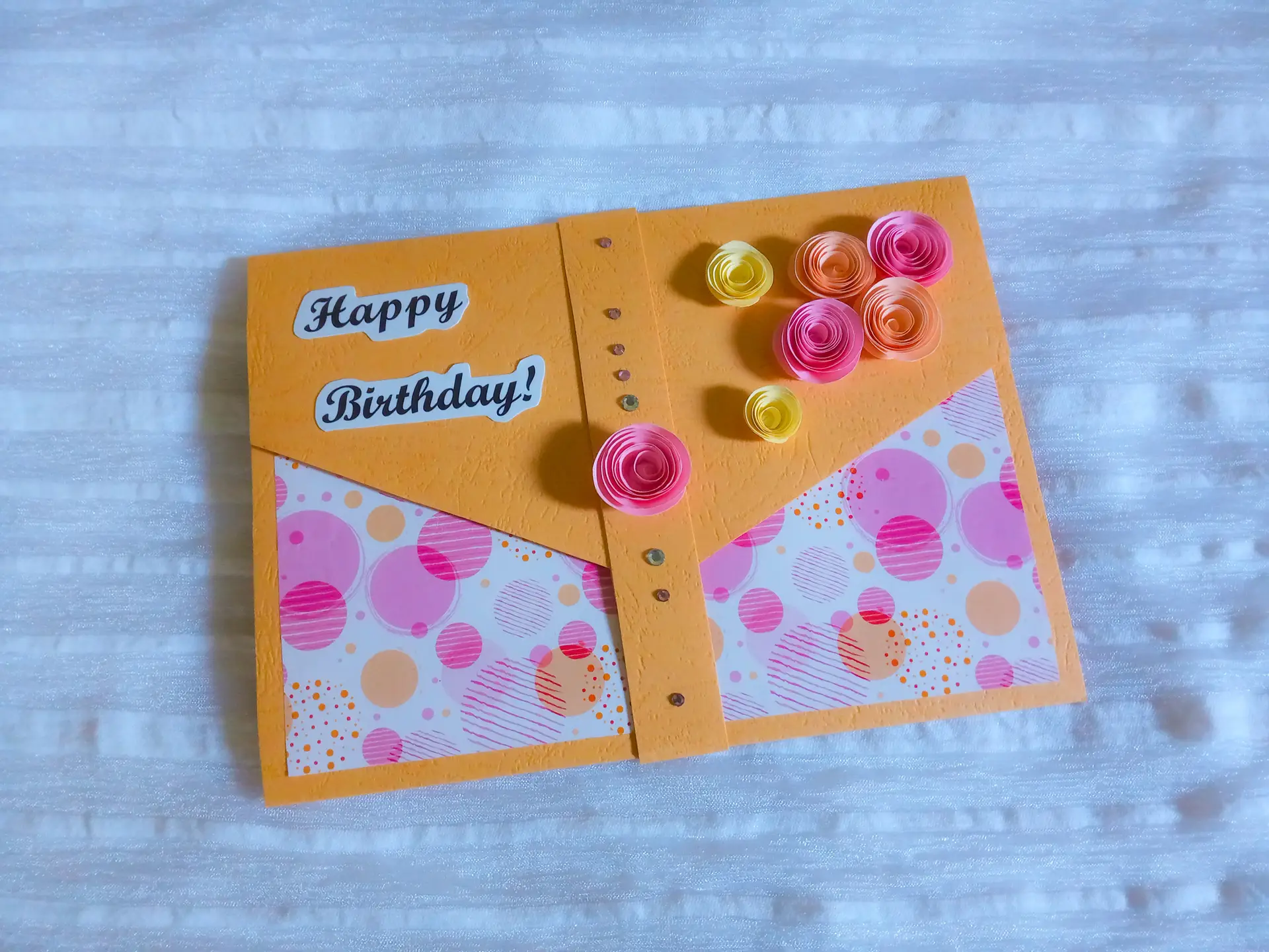 Golden Rose Envelope Birthday Card