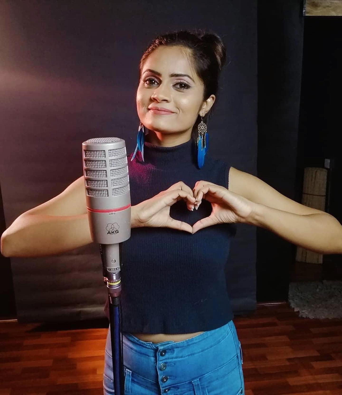 Studio recording session